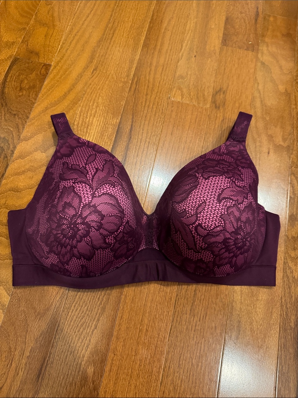 Cacique Full Coverage 40DDD plum purple bra